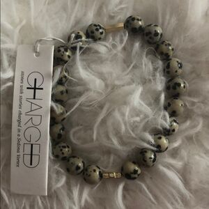 Charged Dalmatian Jasper Bracelet